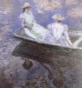 Claude Monet Young Girls in a boat Spain oil painting artist